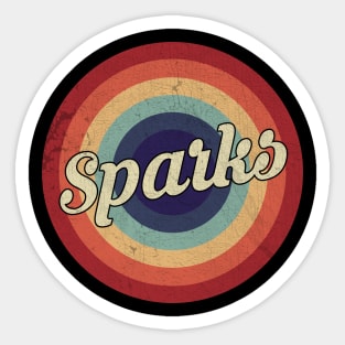 Sparks - Retro Circle Vintage Sticker